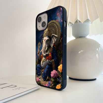 Divine Cosmic Ganesha Glass Case