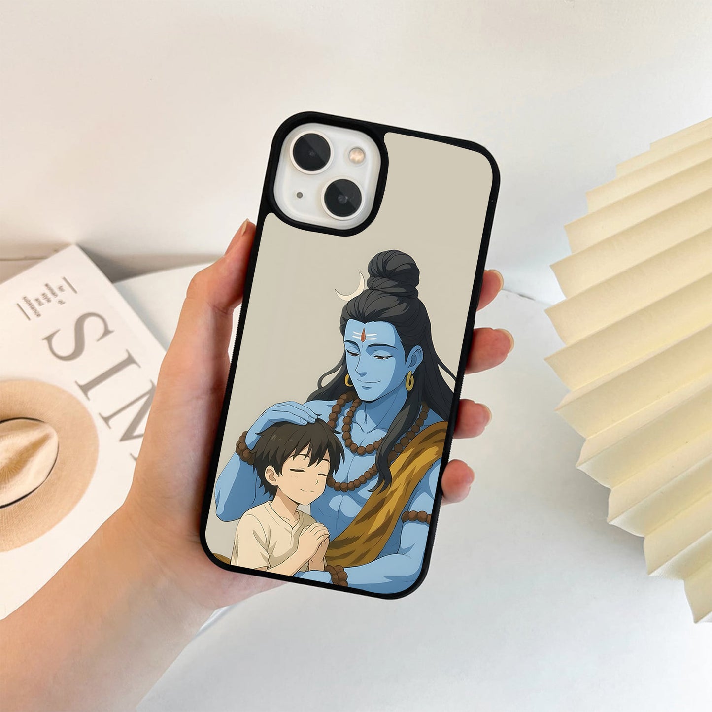 Mahadev Child Blessing Glass Case