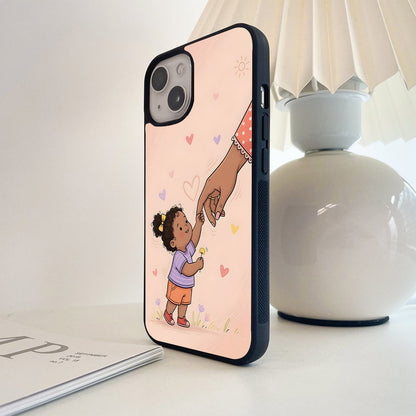Mommy Hand Promise Glass Case