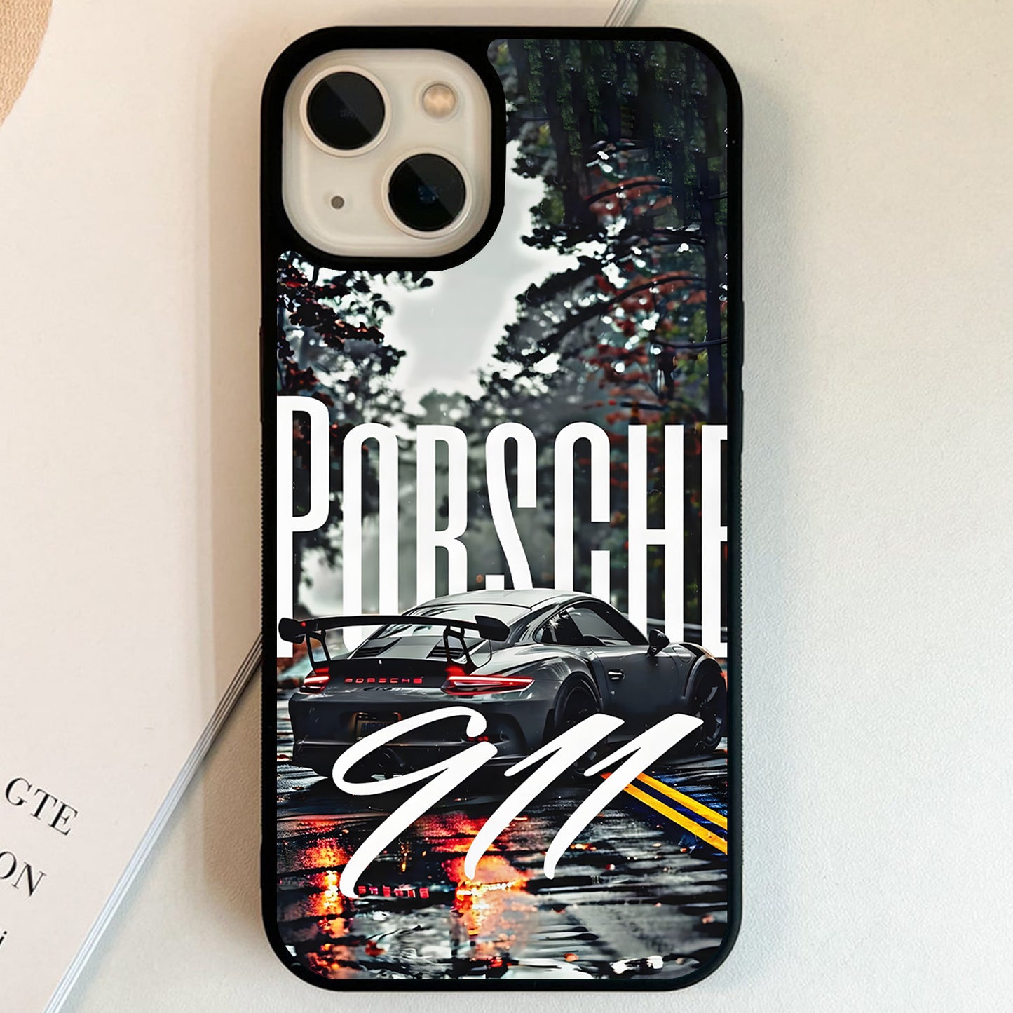 Porsche Rainy 911 Nights Glass Case