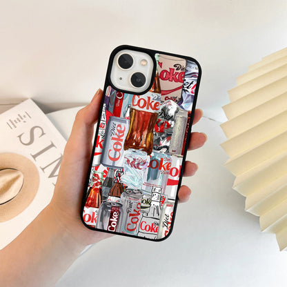 Diet Coke Vintage Collage Glass Case