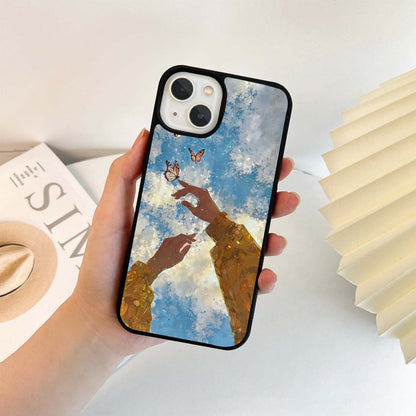 Butterfly Sky Touch Glass Case