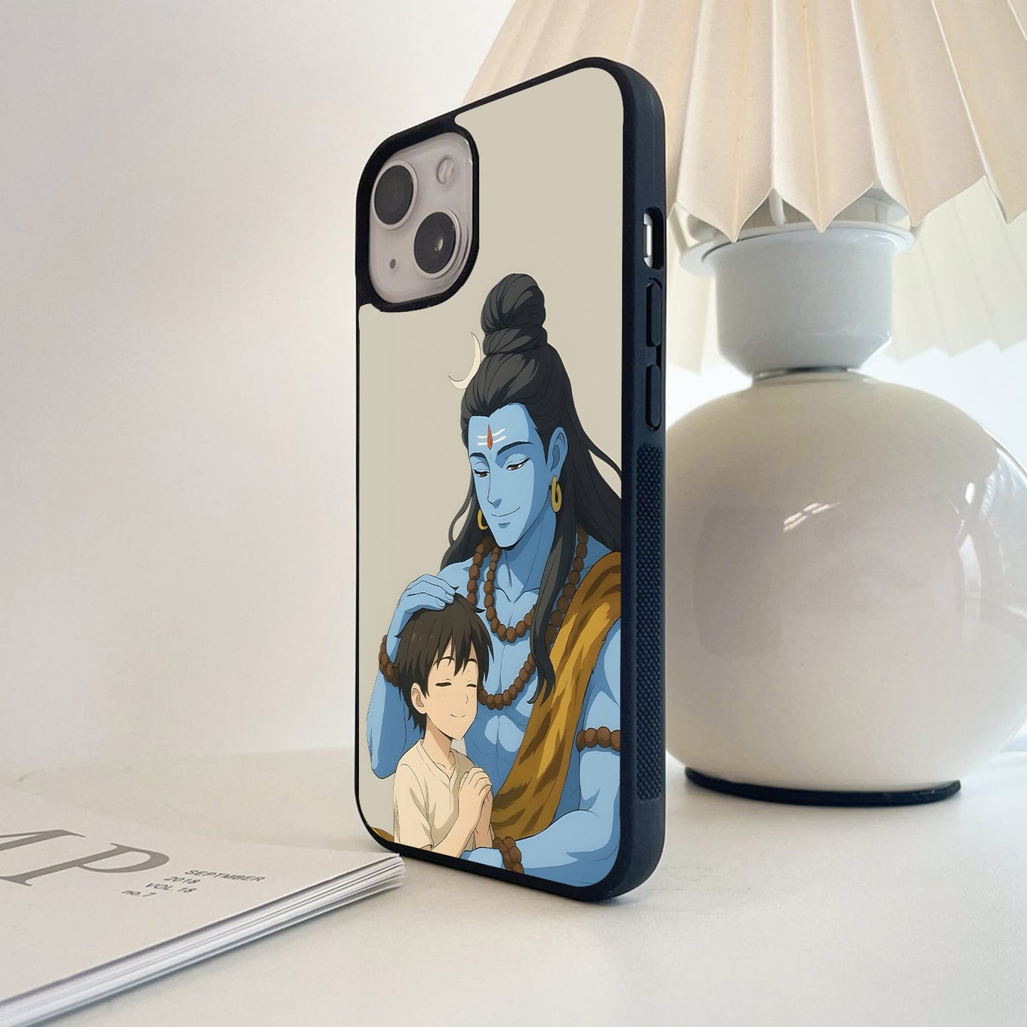 Mahadev Child Blessing Glass Case