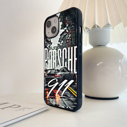 Porsche Rainy 911 Nights Glass Case