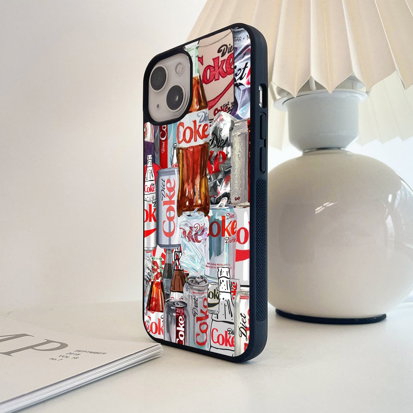 Diet Coke Vintage Collage Glass Case