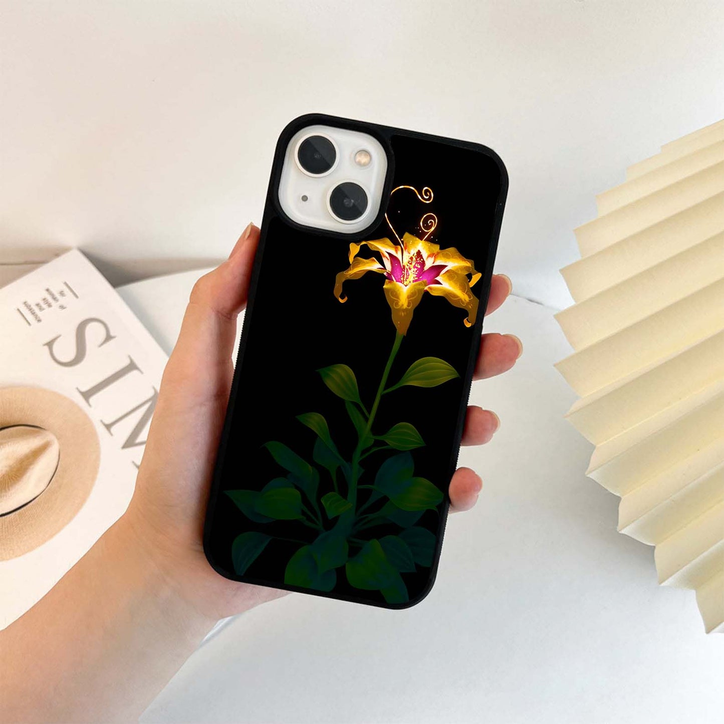 Enchanted Fire Lily Glass Case