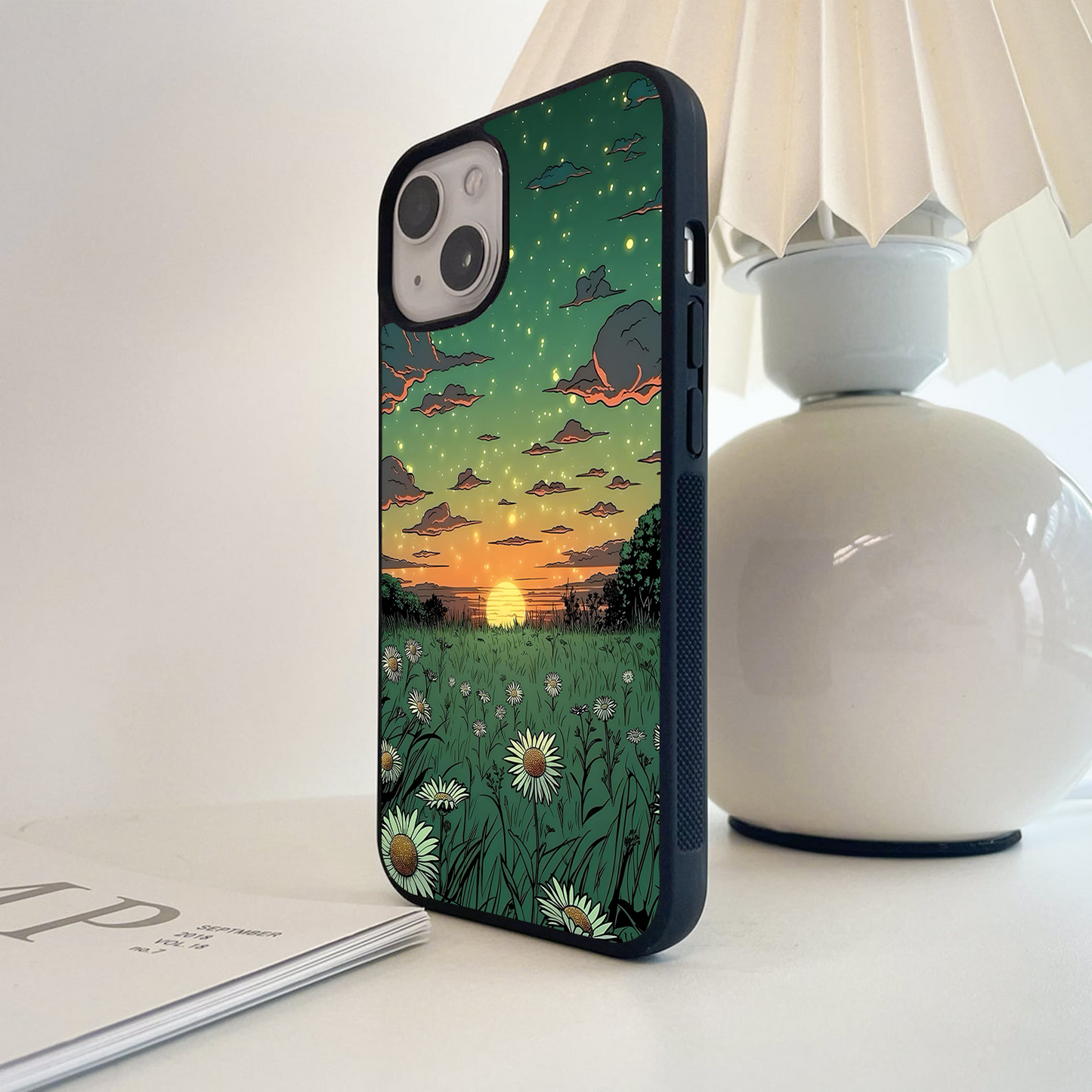 Blossom Cottage View Glass Case