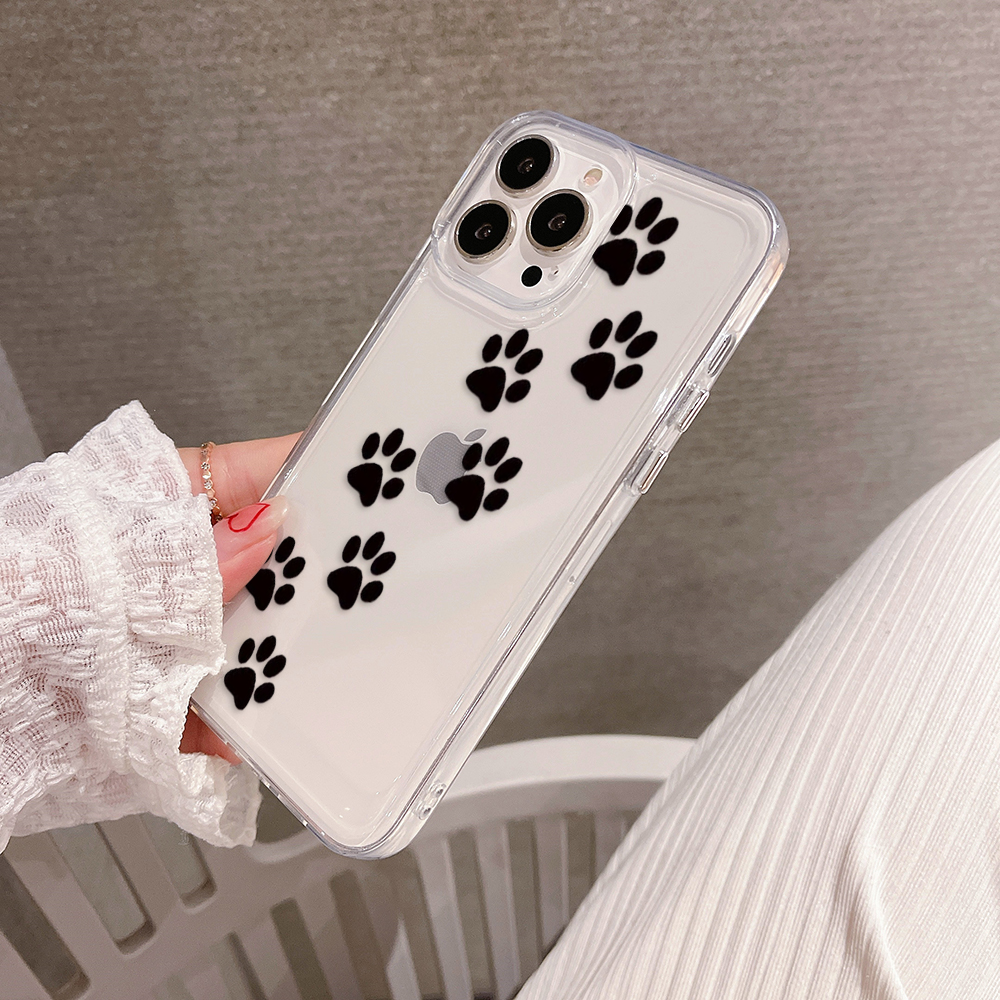 Paw Trail Charm Clear Silicon Cover
