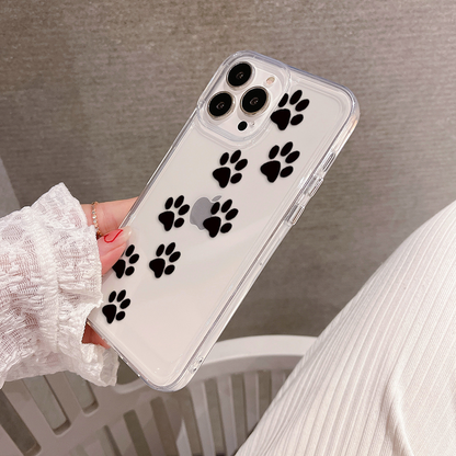Paw Trail Charm Clear Silicon Cover