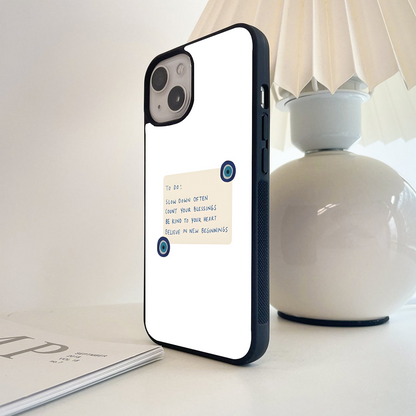 Slow Down Often Quote Glass Case