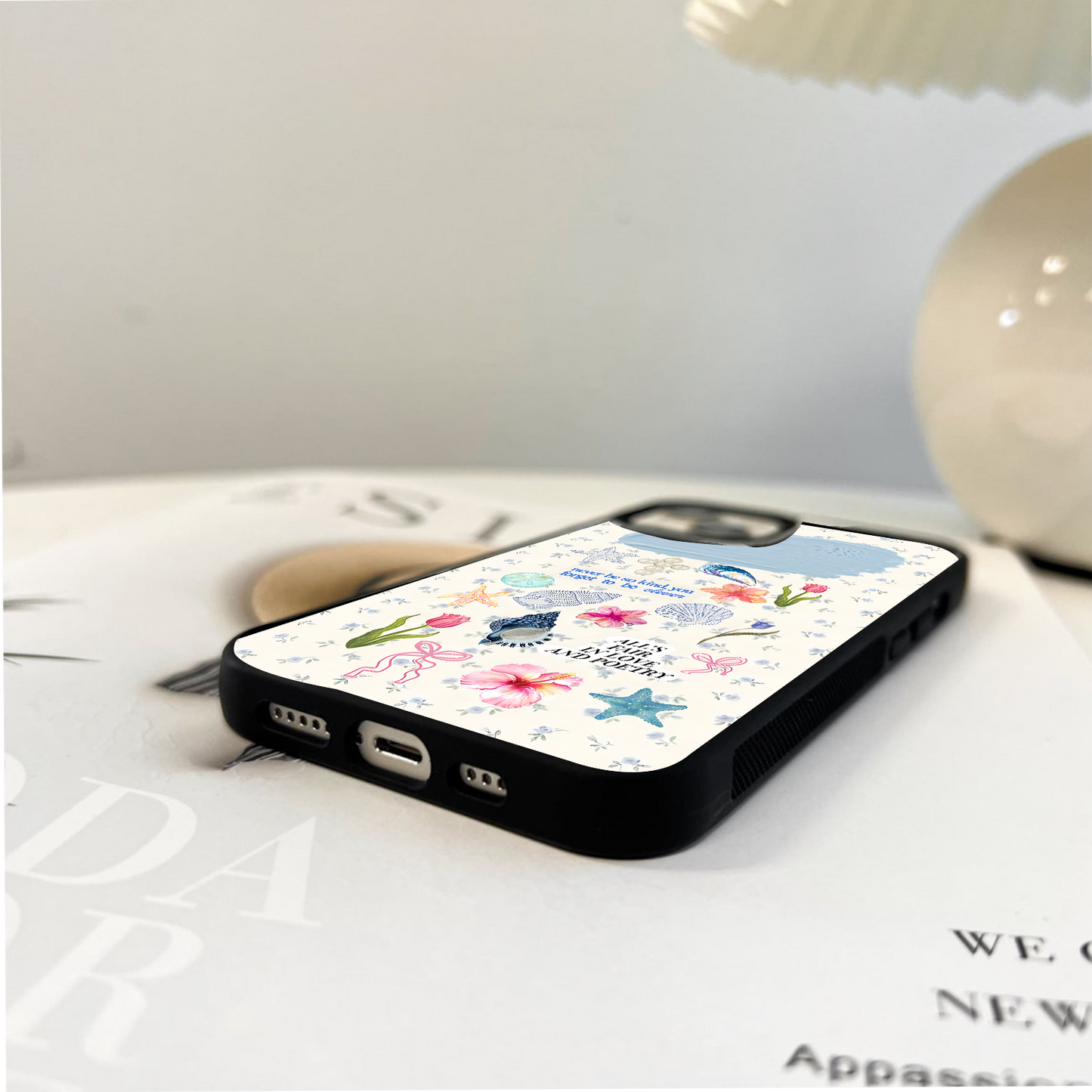 Poetic Ocean Charm Glass Case