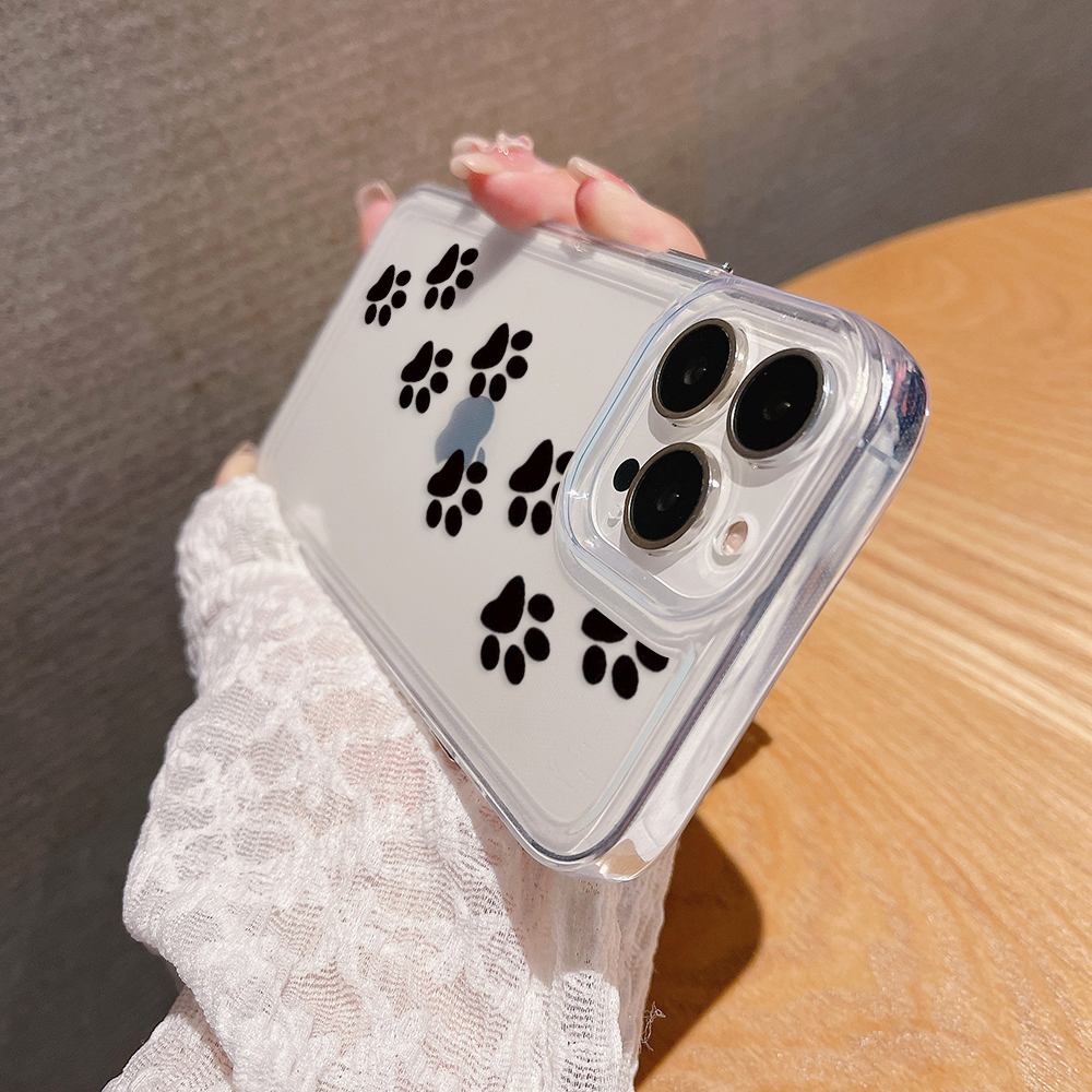 Paw Trail Charm Clear Silicon Cover