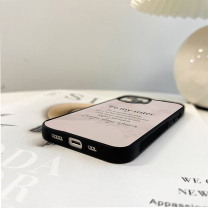 Forever Love Sister Glass Case