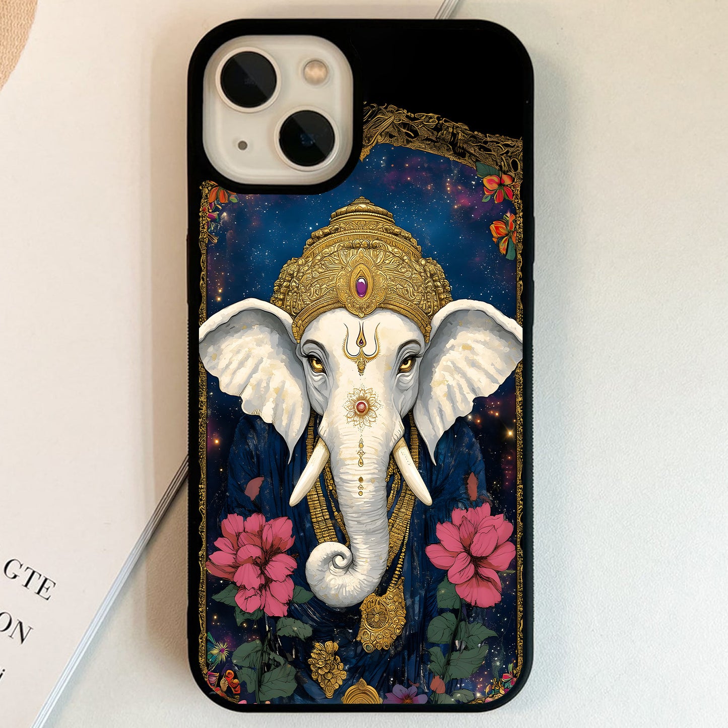 Cosmic Royal Ganesha Glass Case