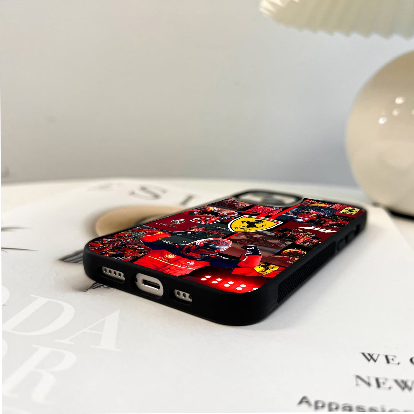 Ferrari F1 Racing Collage Glass Case