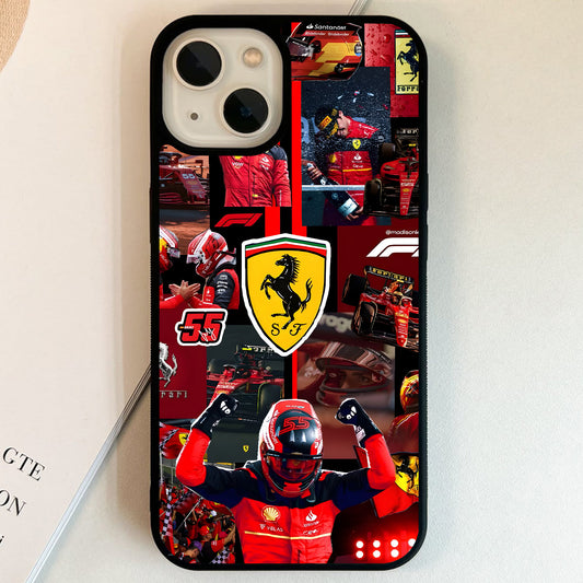 Ferrari F1 Racing Collage Glass Case