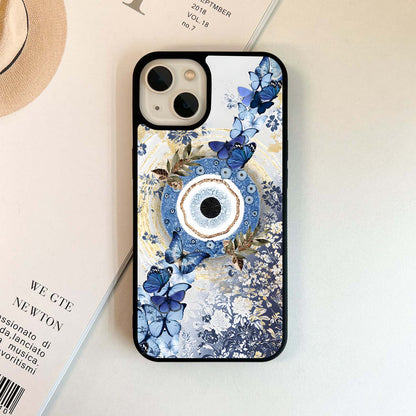 Floral Evil Eye Glass Case