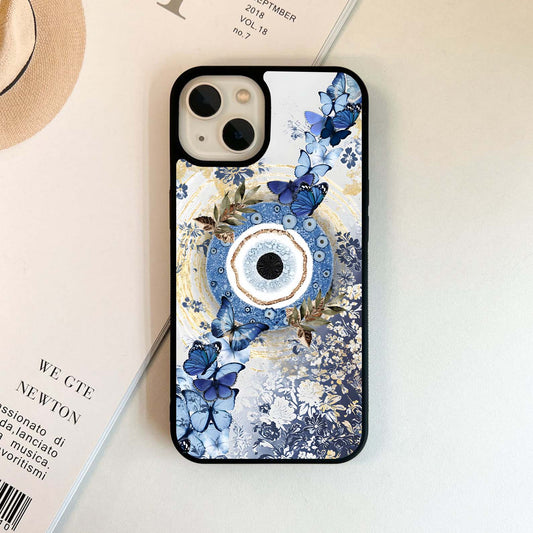 Floral Evil Eye Glass Case
