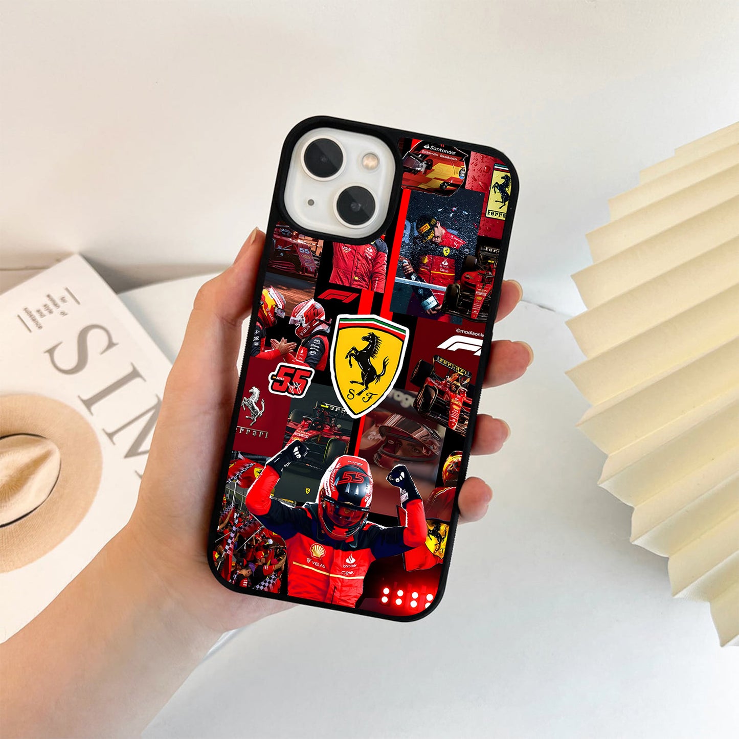 Ferrari F1 Racing Collage Glass Case