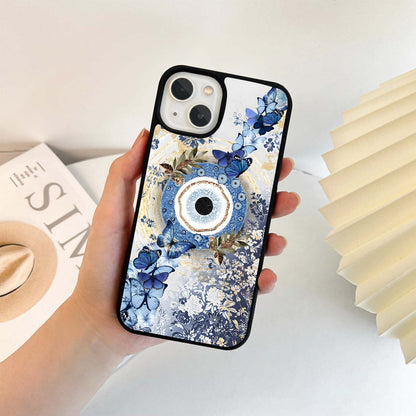 Floral Evil Eye Glass Case