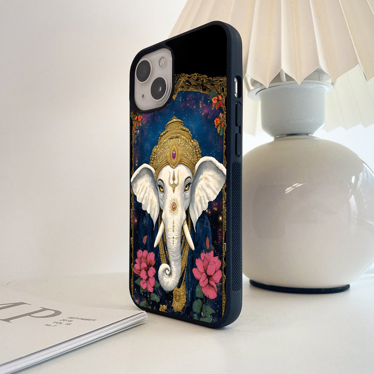 Cosmic Royal Ganesha Glass Case