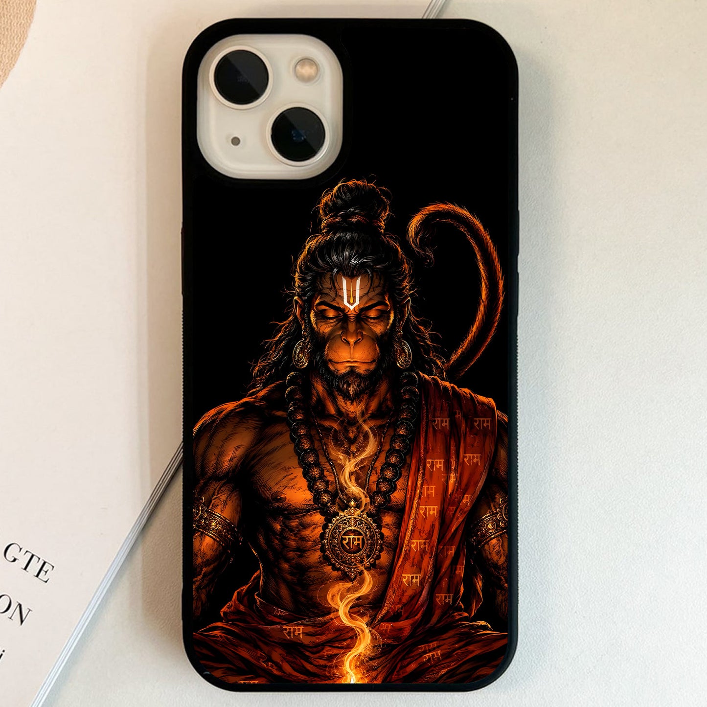 Sacred Hanuman Gada Mandala Glass Case