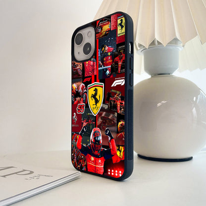 Ferrari F1 Racing Collage Glass Case