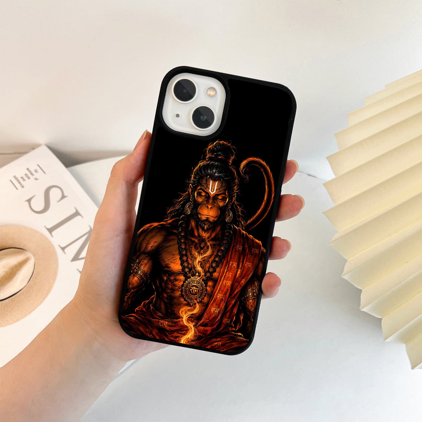Sacred Hanuman Gada Mandala Glass Case