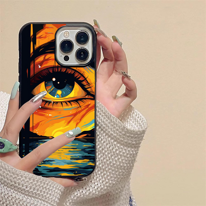 Orange Eye Scenery  Glass Case