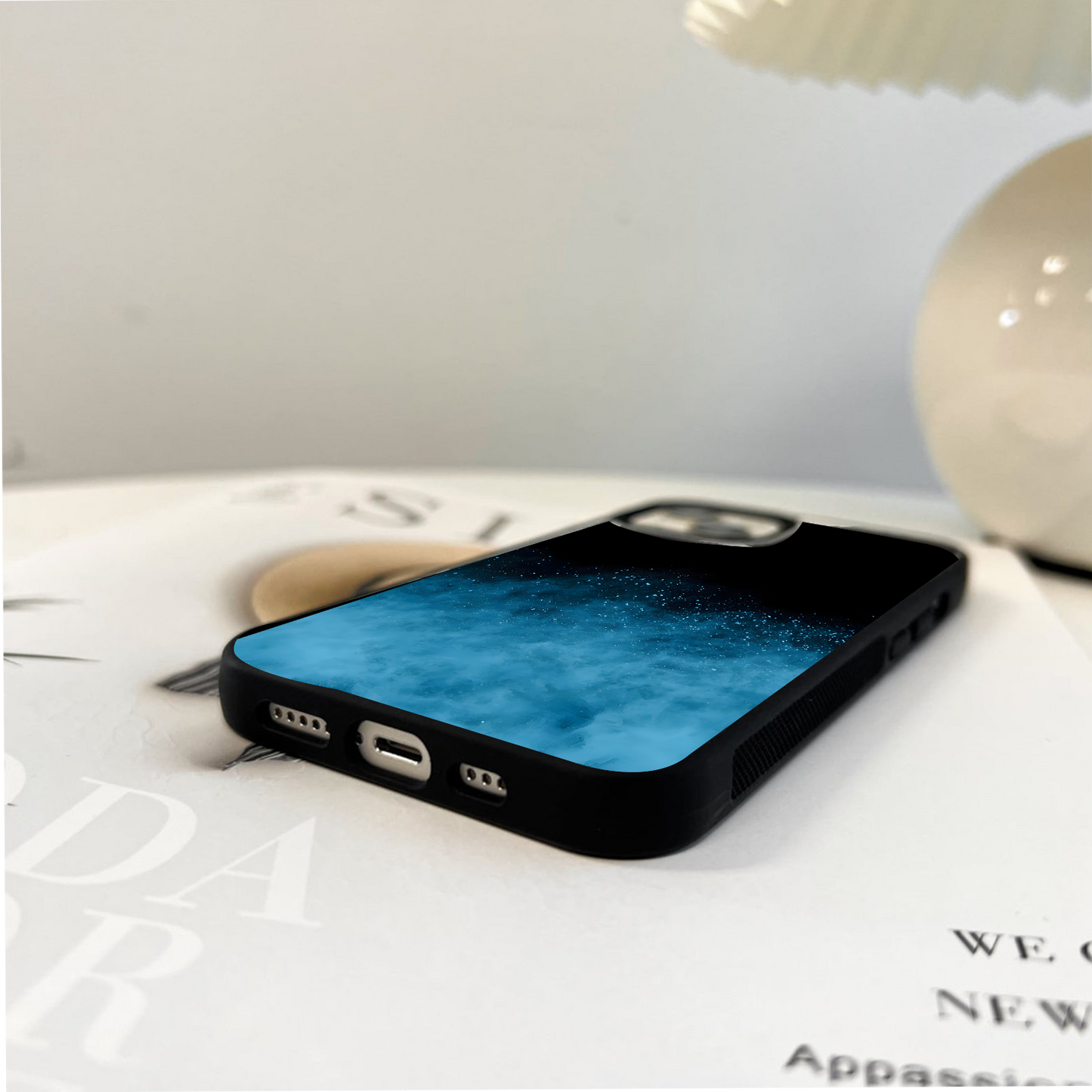 Blue Mist Galaxy Glass Case