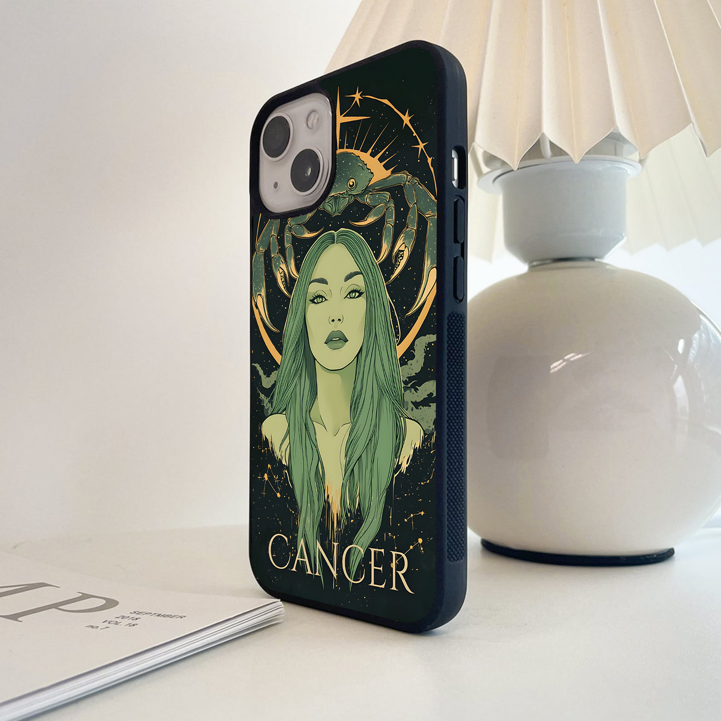 Zodiac Cancer Sign Glass Case