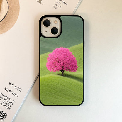 Pink Tree Bloom Glass Case