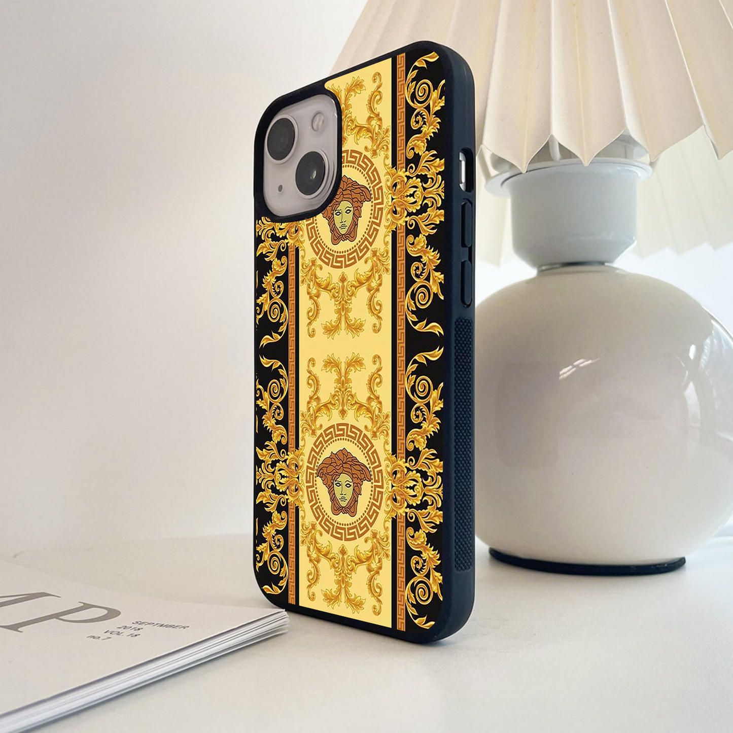 Rich Golden Pattern Glass Case