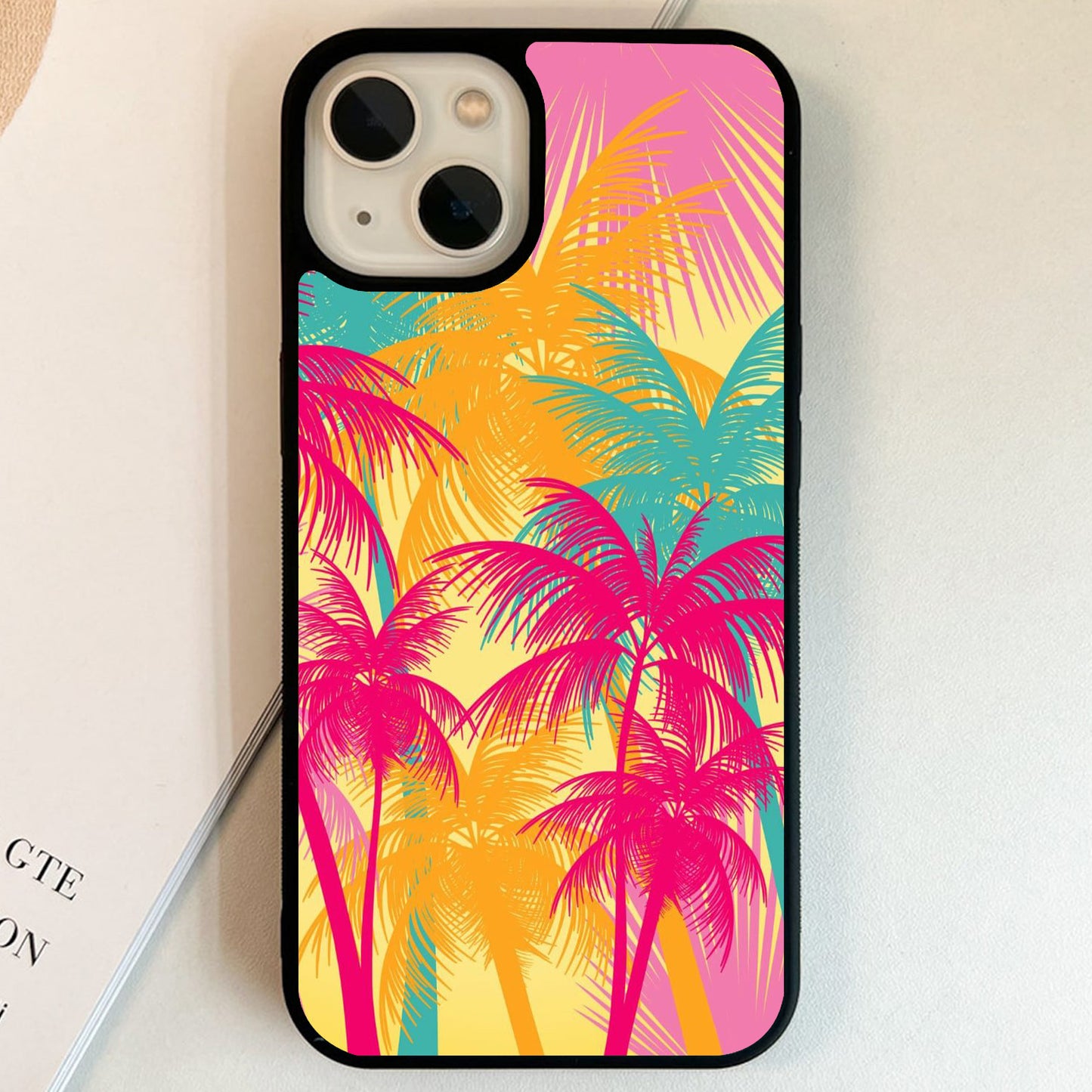Tropical Palm Pop Glass Case