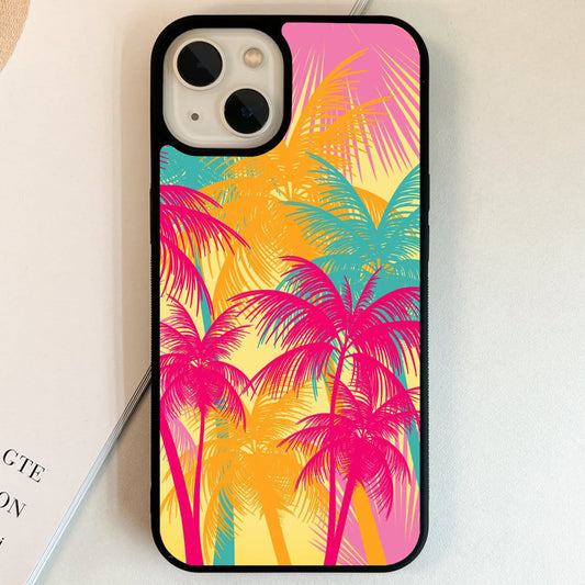 Tropical Palm Pop Glass Case
