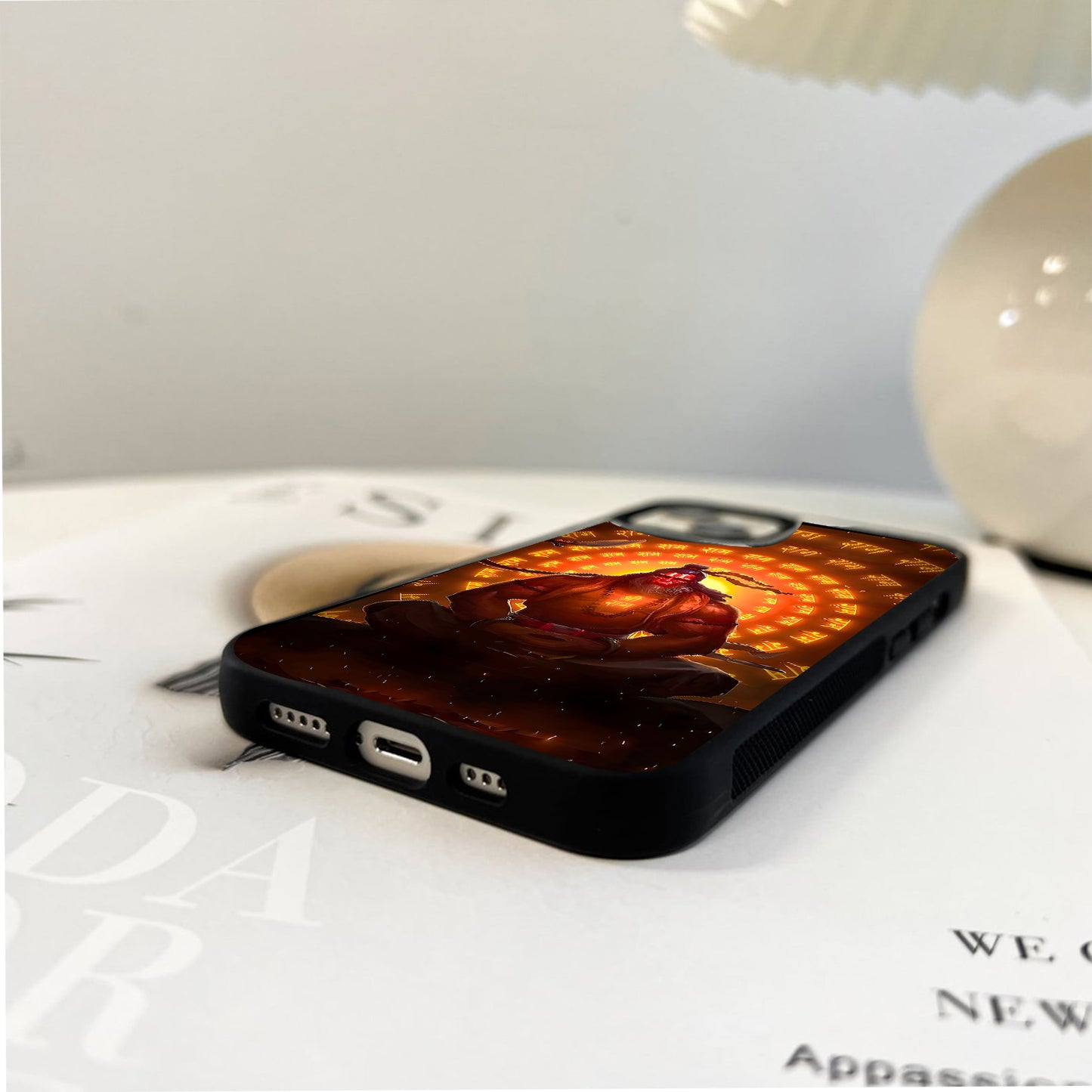 Sacred Hanuman Gada Mandala Glass Case