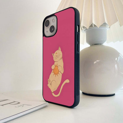 Sun-Kissed Cat Dream Glass Case