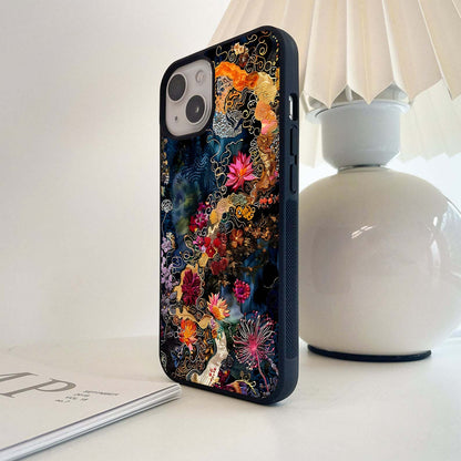 Celestial Embroidery Bloom Glass Case