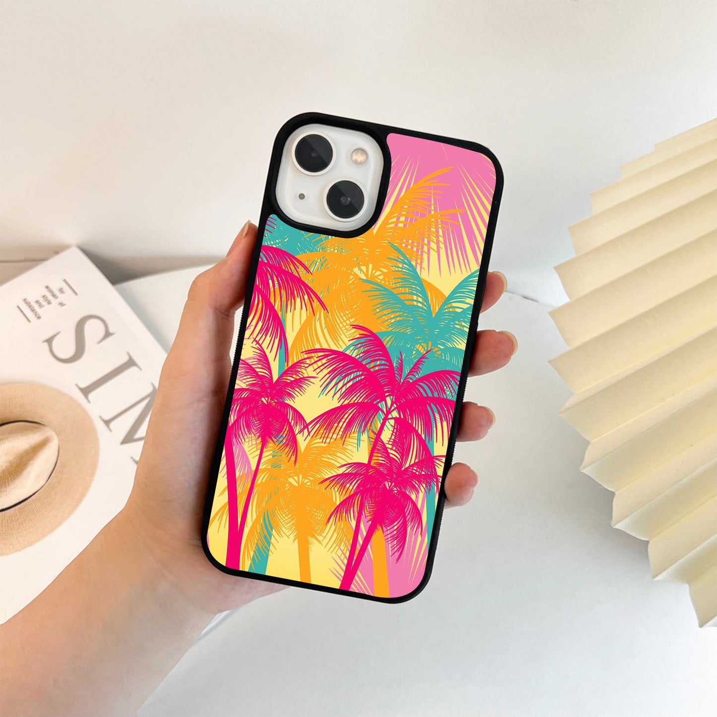 Tropical Palm Pop Glass Case