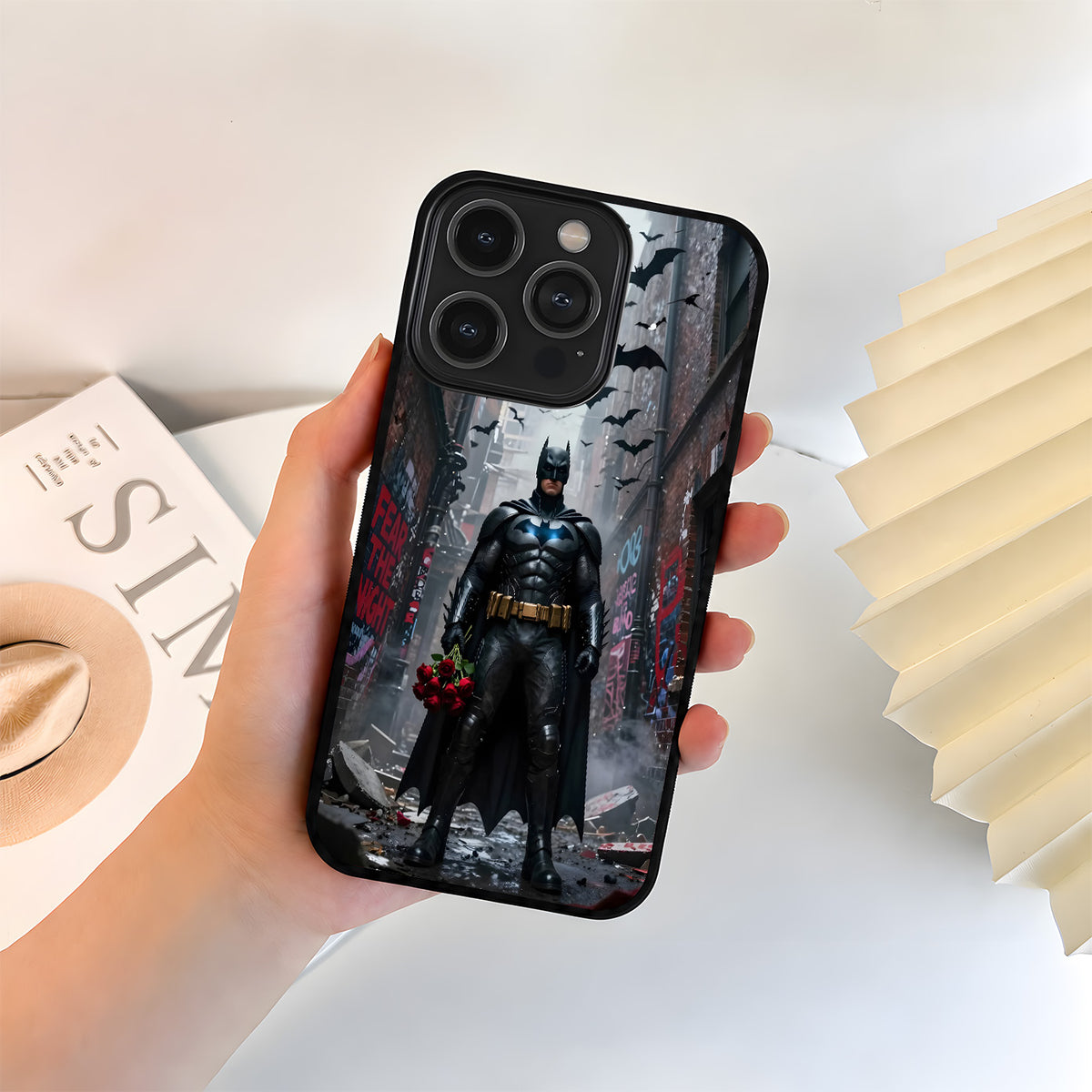 Batman Rose Knight Glass Case
