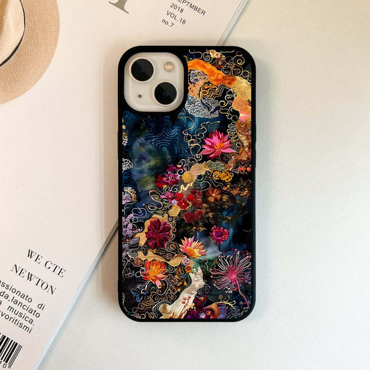 Celestial Embroidery Bloom Glass Case