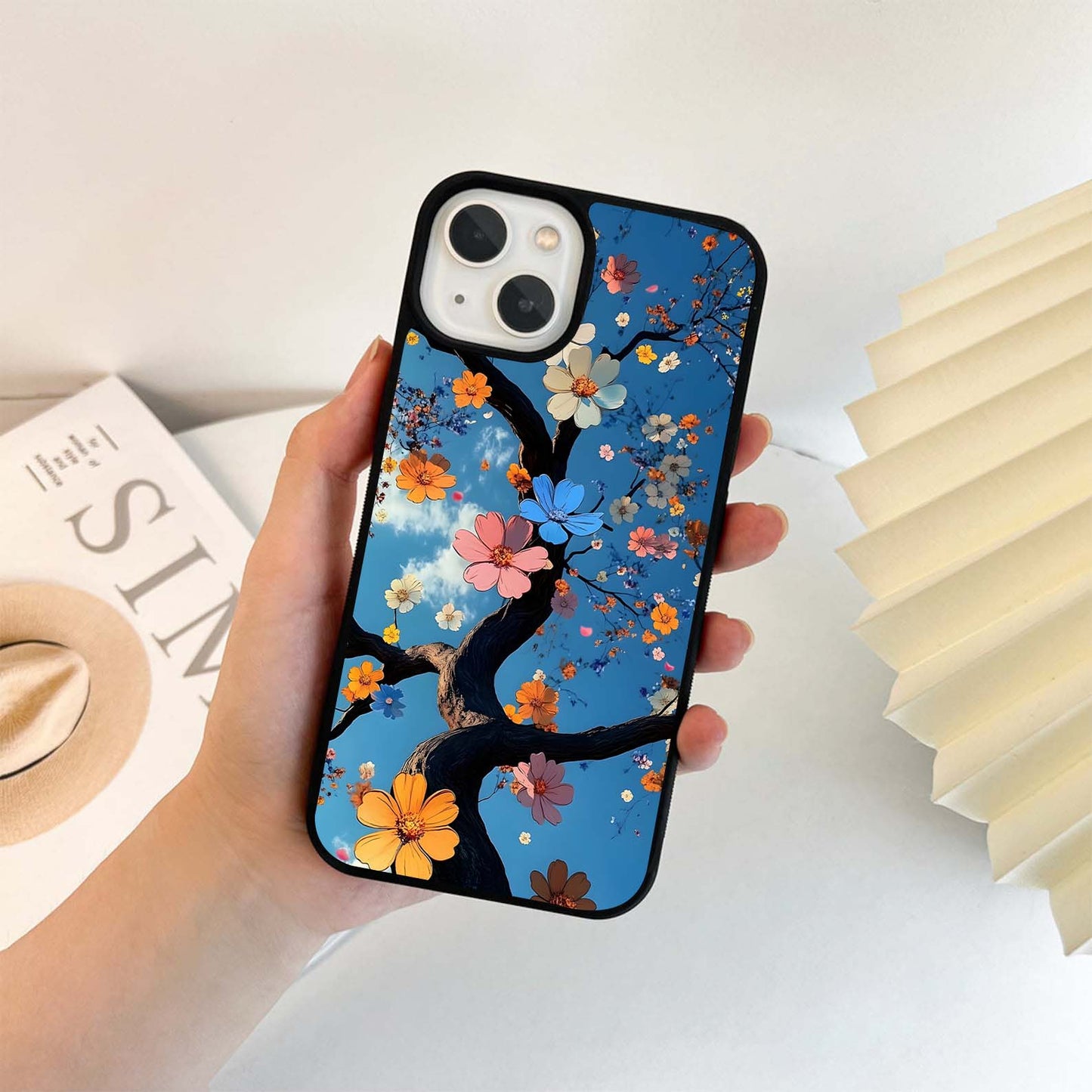 Floral Tree Glass Case