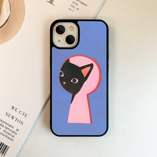 Secret Kitty View Glass Case