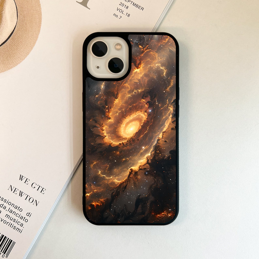 Gold Nebula Glow Glass Case