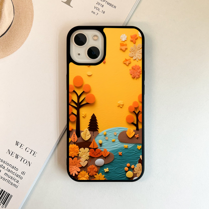 Golden Leaf World Glass Case