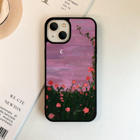 Midnight Blossom Dreams Glass Case