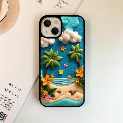 Tropical Felt Escape Glass Case