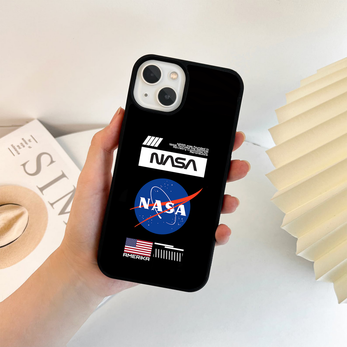 Nasa Pattern Glass Case