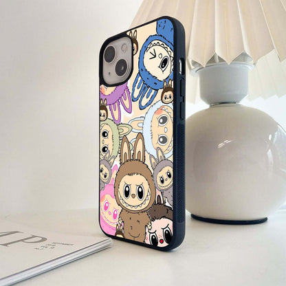 Labubu Patterns Design Glass Case