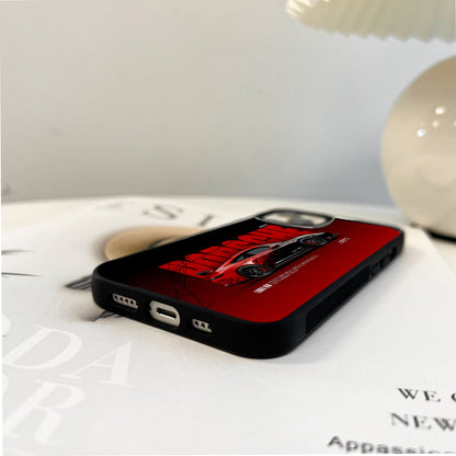 Porsche Spider Red Racer Glass Case